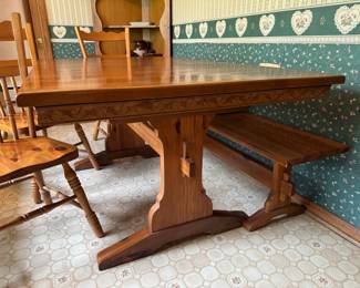 Pine Dining Table and Chairs