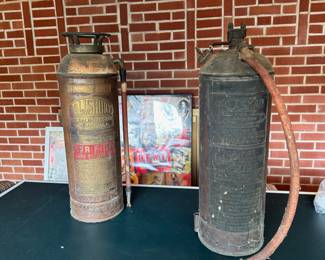 Antique Copper Fire Extinguishers.