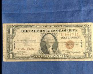 1935 A $1 Silver CertificateHawaii