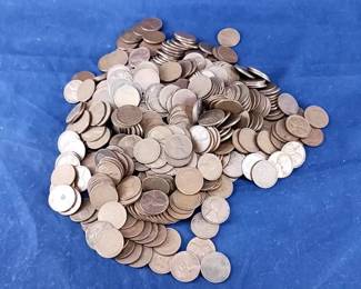 500 Mixed Dates Lincoln Wheat Penny Coins