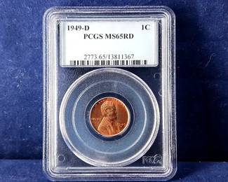 1949 D PCGS MS65RD Lincoln Wheat Penny Coin