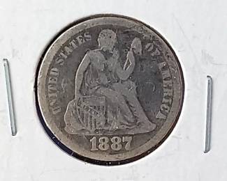 1887 Seated Liberty Dime Coin