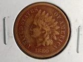 1880 VF Indian Head Penny Coin