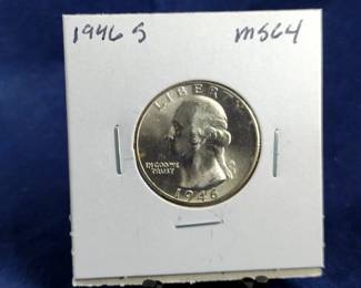 1946 S MS64 Washington Quarter Coin