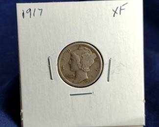 1917 XF Mercury Dime Coin