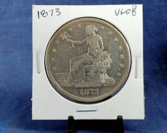1873 VG08 Trade Dollar Coin