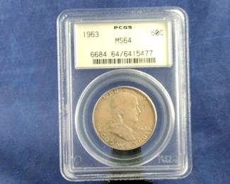1963 PCGS MS64 Franklin Half Dollar Coin