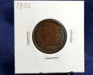 1832 Half Cent Coin