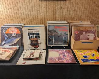Vinyls, some 80s, some oldies, jazz, country, local Tennessee bands etc