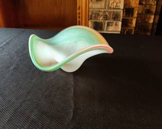 Vintage Murano multi color Art Glass Bowl 9.5