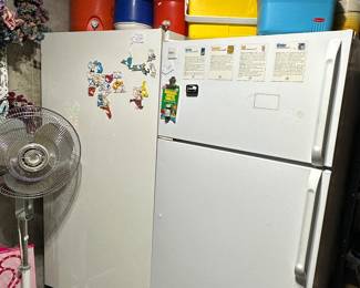 refrigerator and free standing freezer