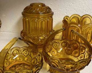 Amber Moon Stars Split Handle Basket  Accessories