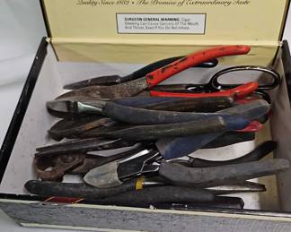 Box Of Needlenose Pliers And Wire Cutters