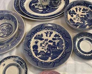 Blue White Vintage Dish Collection 