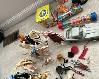 Vintage Toys Horses And Riders Jack In The Box And Others 