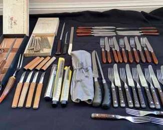 Warwick Royal Stagg, Faux Antler, JP Steak Knives, Battery Carving Set, Boker Knife Sharpener,etc