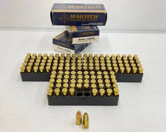 #1418 • 150 Rounds of Magtech 9mm Luger Ammo

