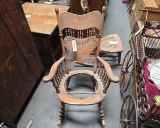 #2066 • Antique Wooden Rocking Chair
