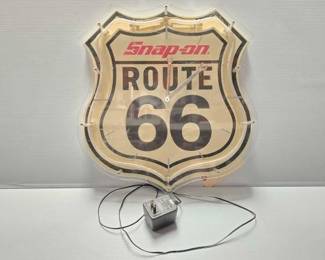#2180 • Snap-On Route 66 Neon Clock
