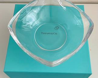 Tiffany And Co Crystal Glass Bowl Made In Germany In Original Box