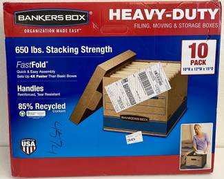Compete 10 Pack Heavy Duty Bankers Boxes 10 X 15 X 12 