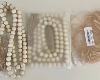 2 Sets Of 58" Farm House Wood Beads Wall Hanging Decor In Original Bag