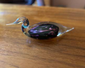 Handblown Glass Art Loon 