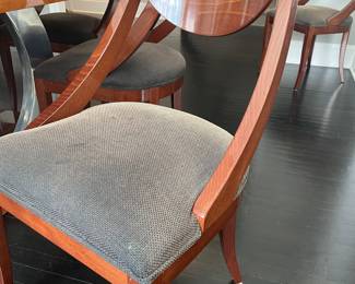 Art Deco high-polish dining chairs - 8 