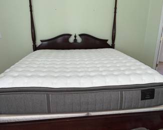 Sterns and Foster 'Estate' Mattress and Box Spring. King Size, like new condition $650  Kincaid King Size Cherry 4 poster Bed $500
