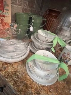 Tea sets - great for child's tea party, teacher gifts, succulents 