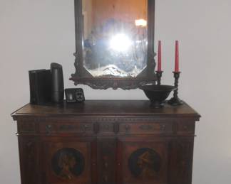 Antique wedding chest? and mirror