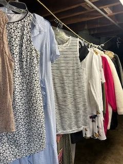 Women's and Men's gently worn clothes, from size Large to 1X.W