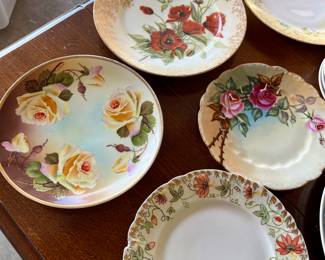 Hand painted plate collection. 