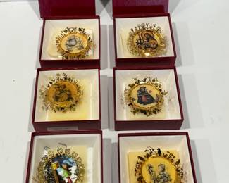 The Hummel Gold Christmas Ornaments Collection Set of 36