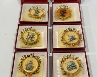 The Hummel Gold Christmas Ornaments Collection Set of 36