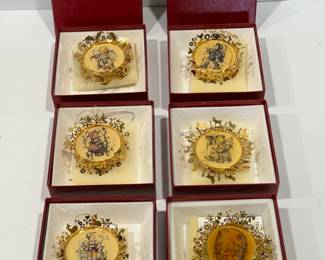 The Hummel Gold Christmas Ornaments Collection Set of 36