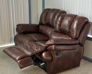 Leather Love Seat Recliner