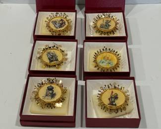 The Hummel Gold Christmas Ornaments Collection Set of 36