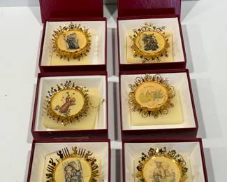 The Hummel Gold Christmas Ornaments Collection Set of 36