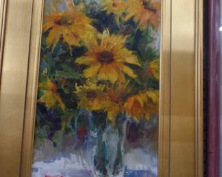 h. sunflowers 33"x14"  buy now $195  sold