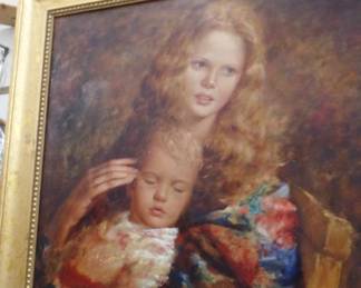 mmm.  mother and child 46x49 was $1,100 buy now 600.00