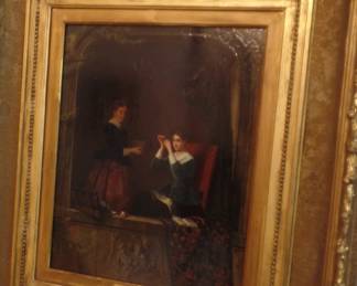 v.  antique 19thC.  oil was $1600  buy now $300 approx 25"x18"