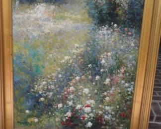 c.  5'x4' flowers signed was $2,650 buy now $1,800  sold