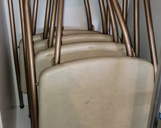Mid-century folding chair set 