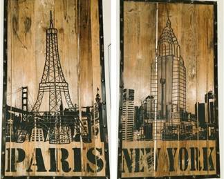 Wood decor: New York and Paris