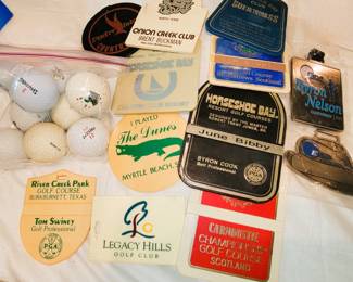 Golf tags and supplies