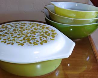 Pyrex Cinderella Bowls and Covered Casserole