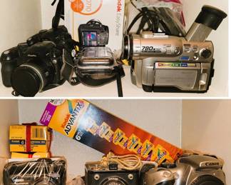 Old school cameras: Fuji, Kodak and Canon