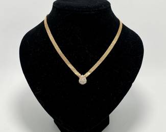 14k Gold chain w/ Diamond Pendant