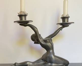 Bronze Art Deco Candelabra